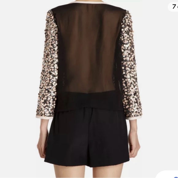 DVF Sequins blouse long sleeve rose gold - Picture 2 of 8